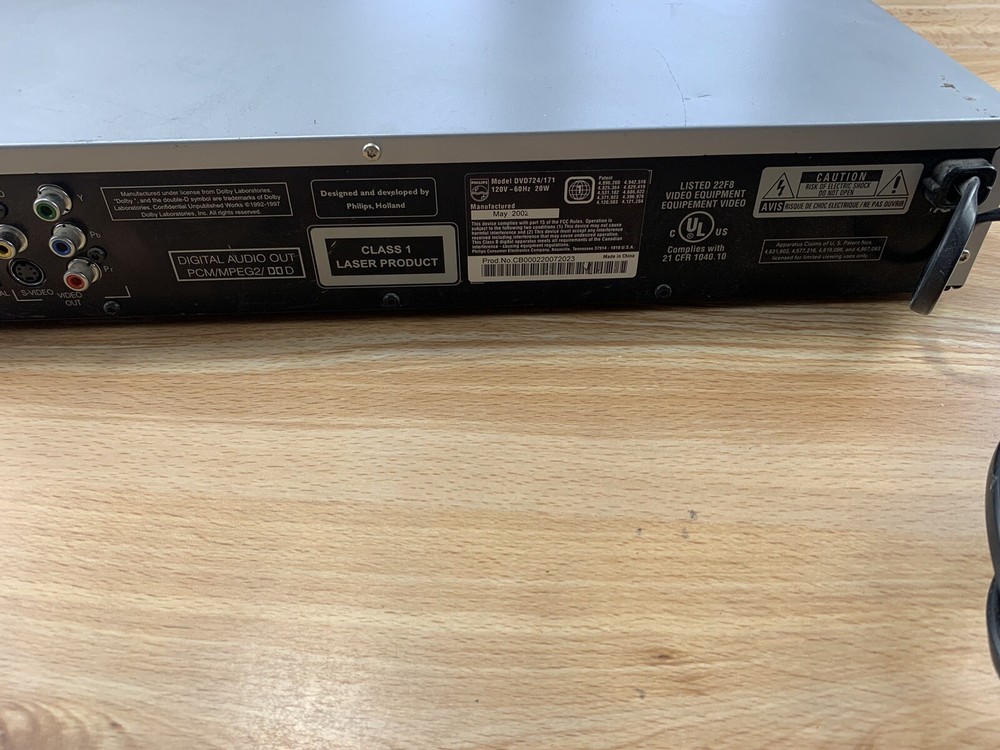 Phillips DVD Player Silver DVD724 Remote Included
