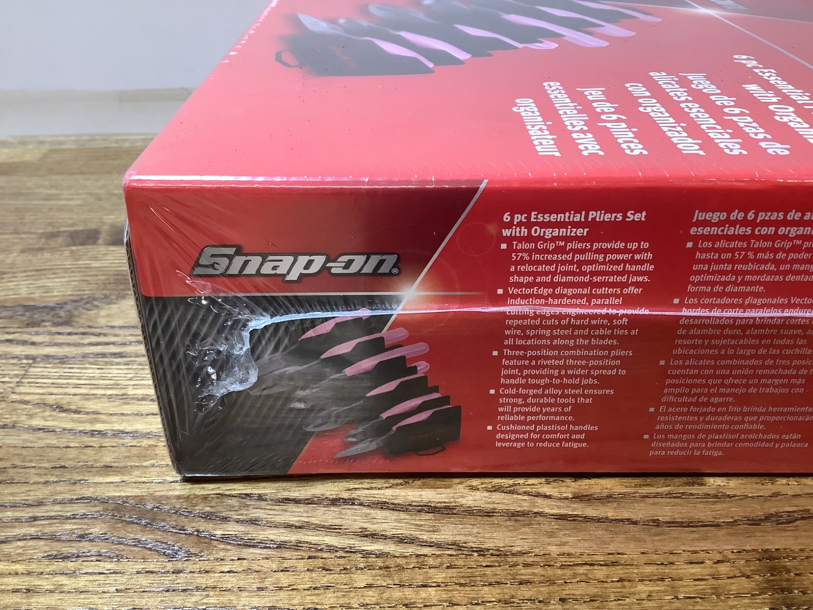 New Sealed Snap-on 6-pc Pink Heavy Duty Pliers Set PL600ES1RKP Pink