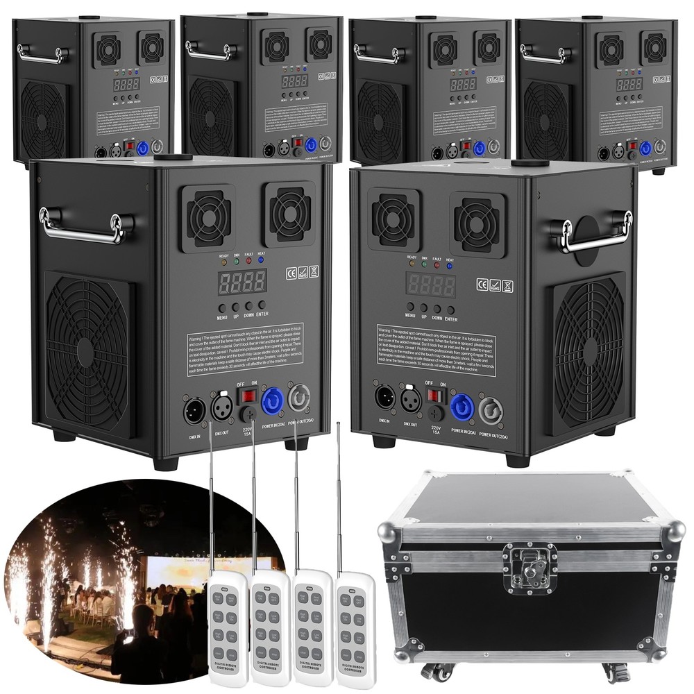 700W Cold Spark Machine Stage Effect DMX Firework Machine Bar Wedding Show+Case