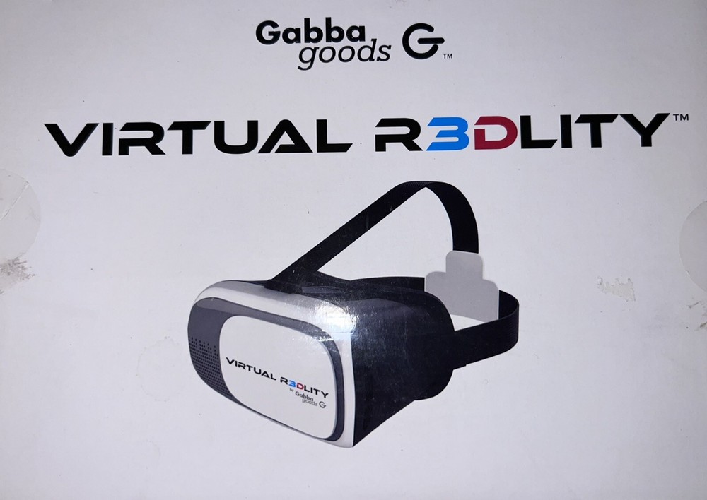 GABBA GOODS VIRTUAL R3DLITY HEADSET, 3D VIRTUAL REALITY Open Box