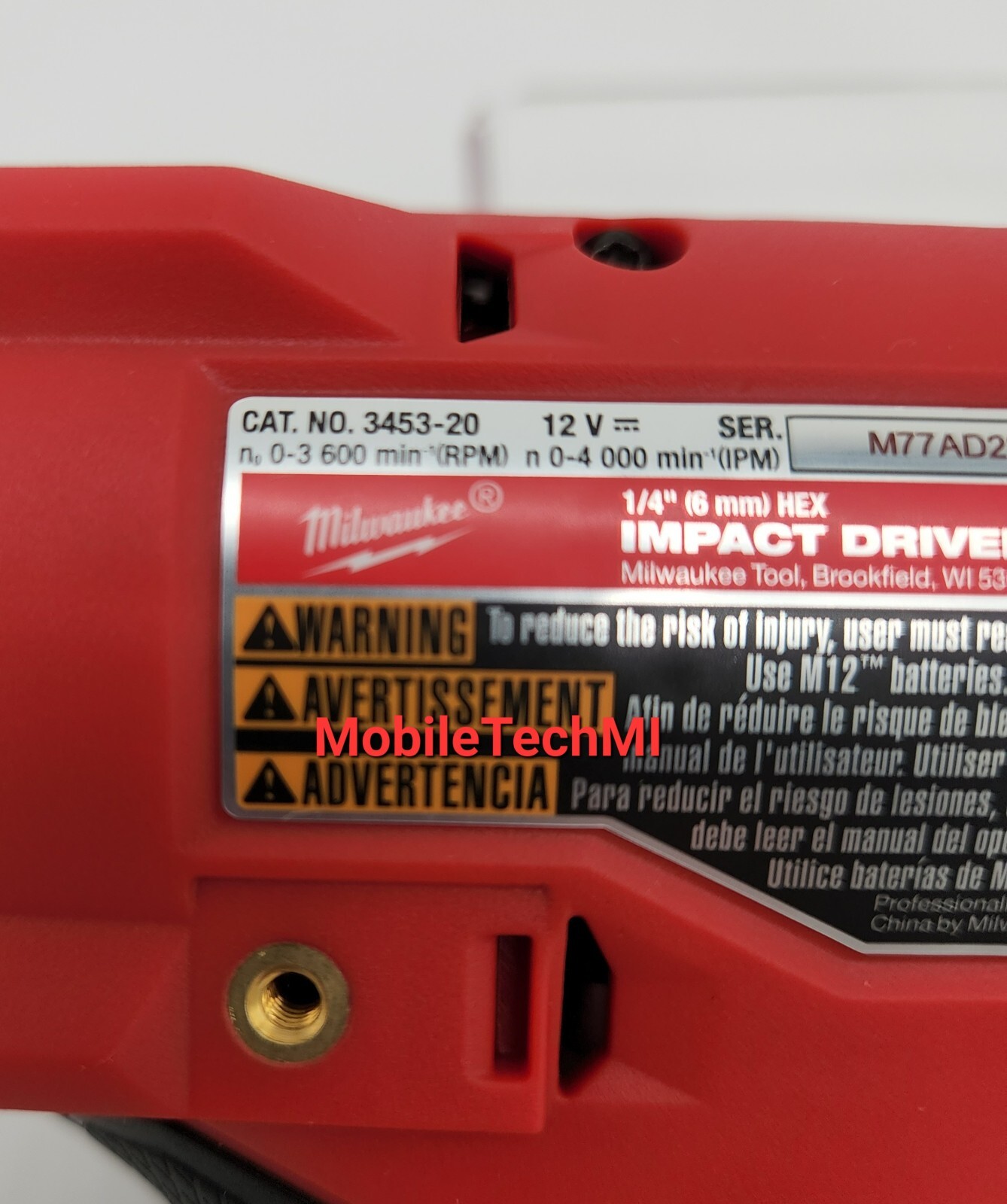 Milwaukee 3453-20 M12 FUEL 1/4" Hex Impact Driver + XC4.0 4.0Ah Battery NEW GEN3