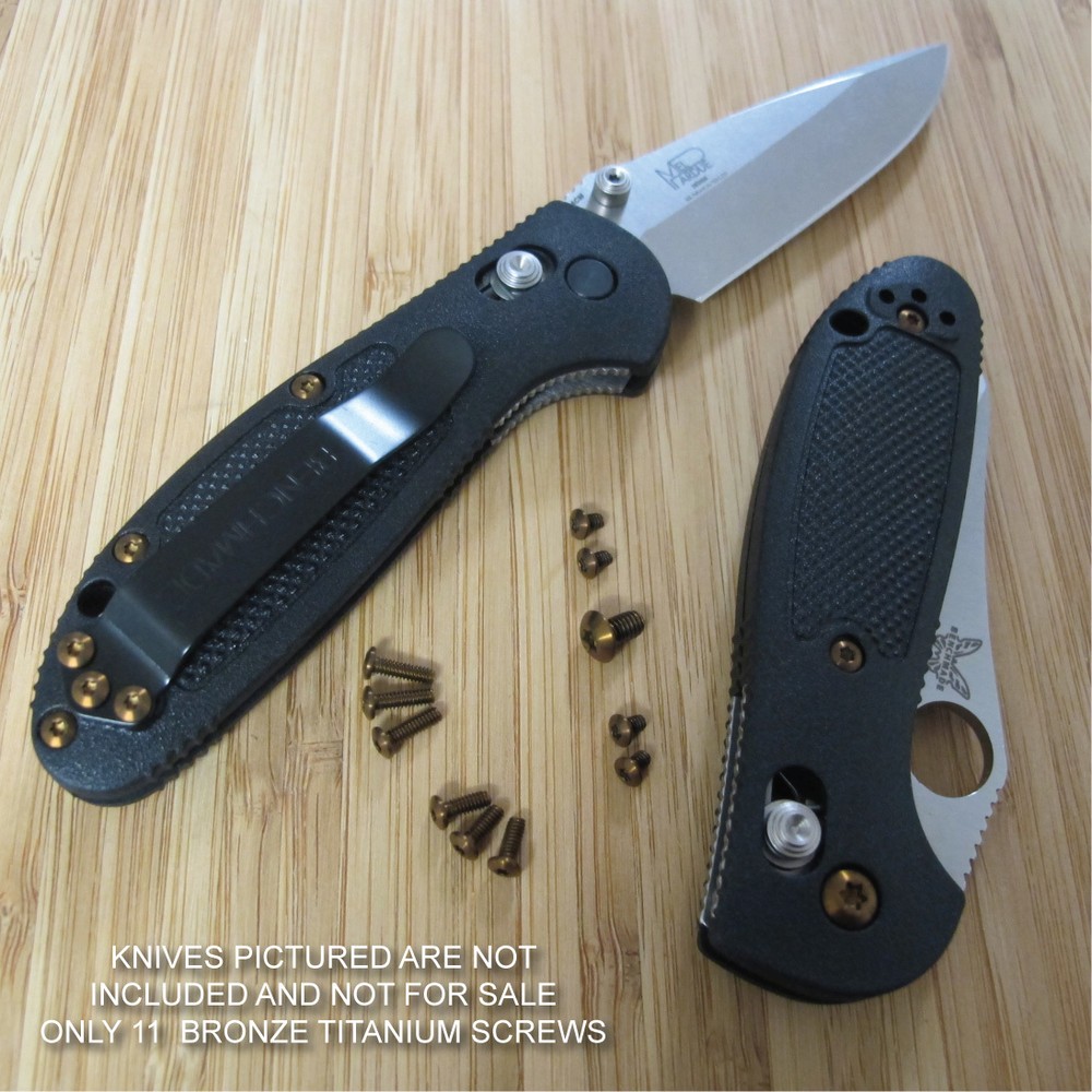 Benchmade 555 556 557 558 Mini Grip 11PC Replacement BRONZE Titanium Screw Set