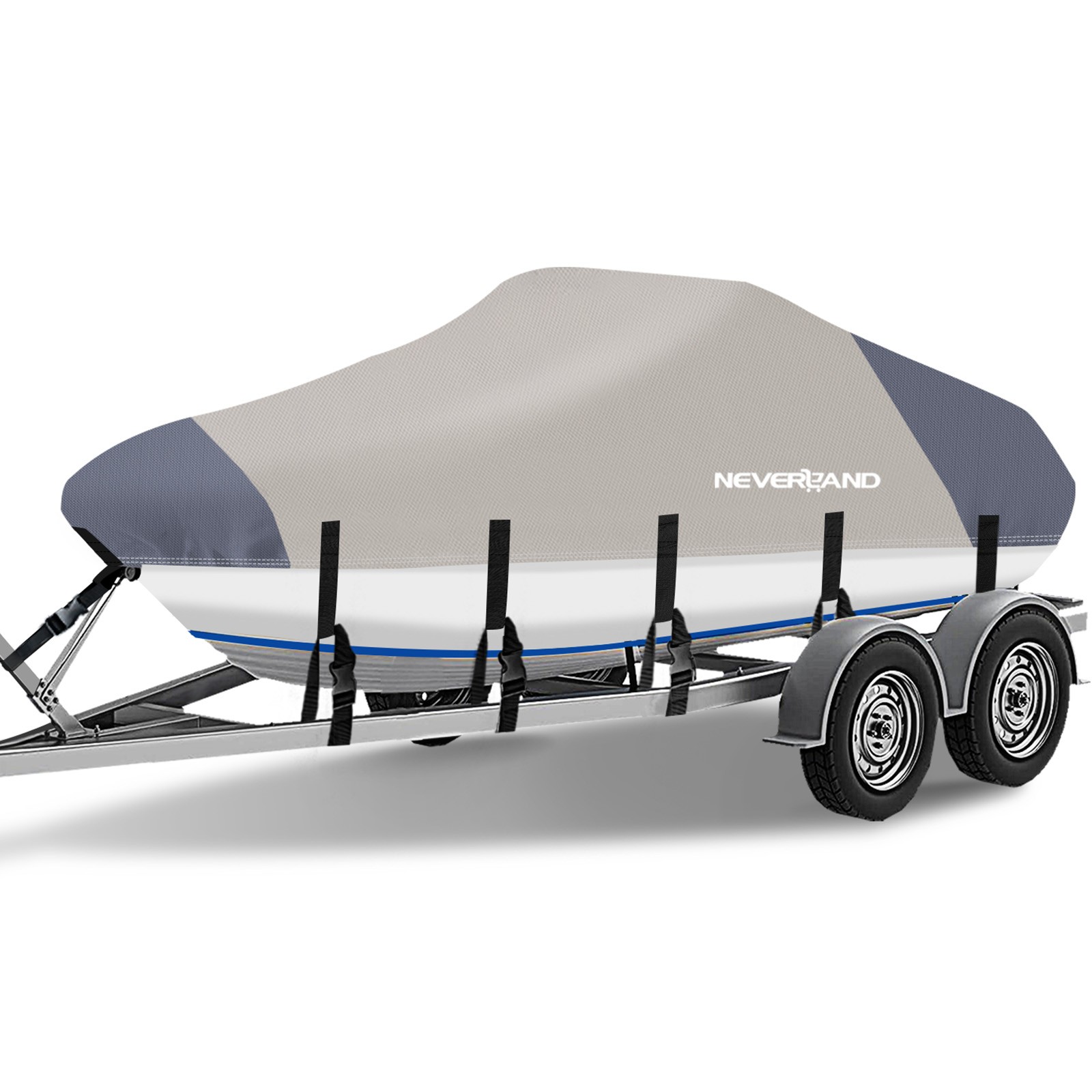Heavy Duty Waterproof Boat Cover 17ft 18ft 19ft Fits V-Hull Fishing Ski Runabout