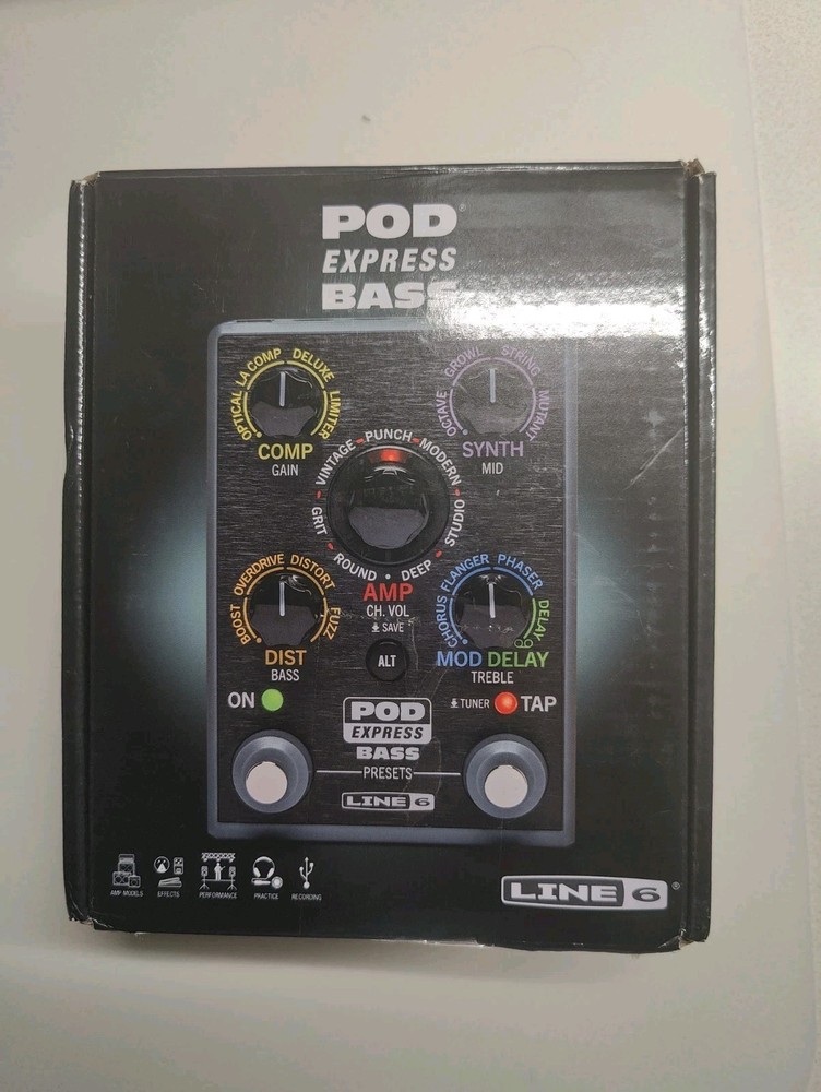 Line 6 POD Express Bass Effects Processor, Black