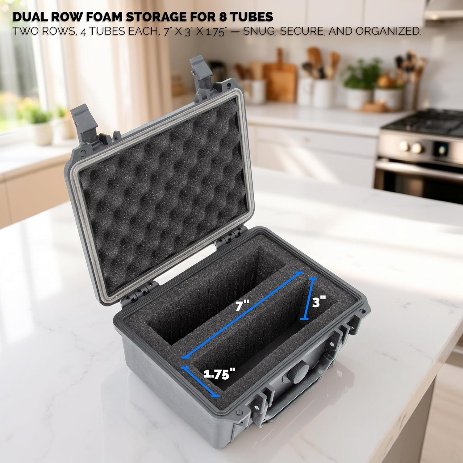 CASEMATIX American Silver Eagle Coin Tube Case Waterproof Hard Shell Storage Box