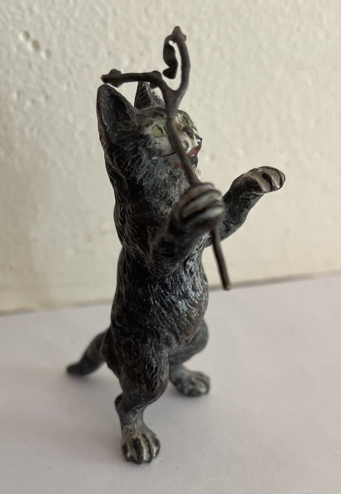 Antique Cold Painted Vienna Bronze Cat