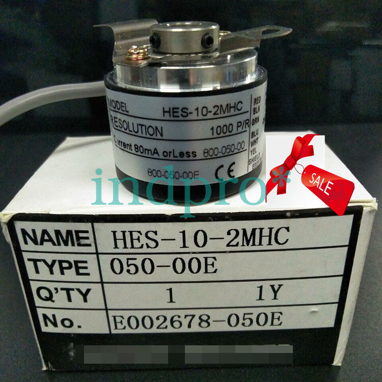 1pc HES-10-2MHC 1000 Pulse Rotary Encoder 38 External 8mm Shaft