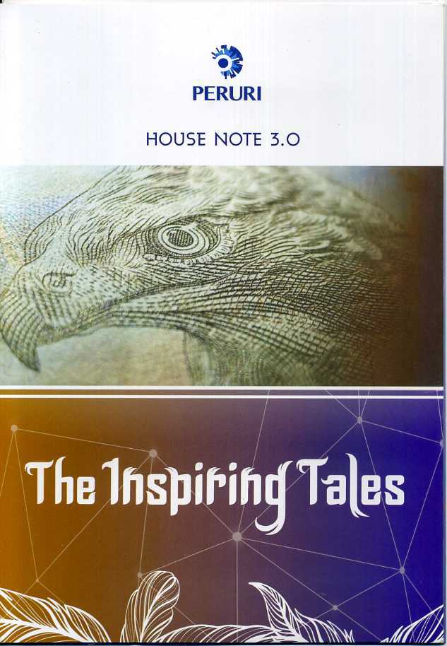Indonesia 3.0 House note Rupiah Peuri Inspiring Tales Test Note W/ folder