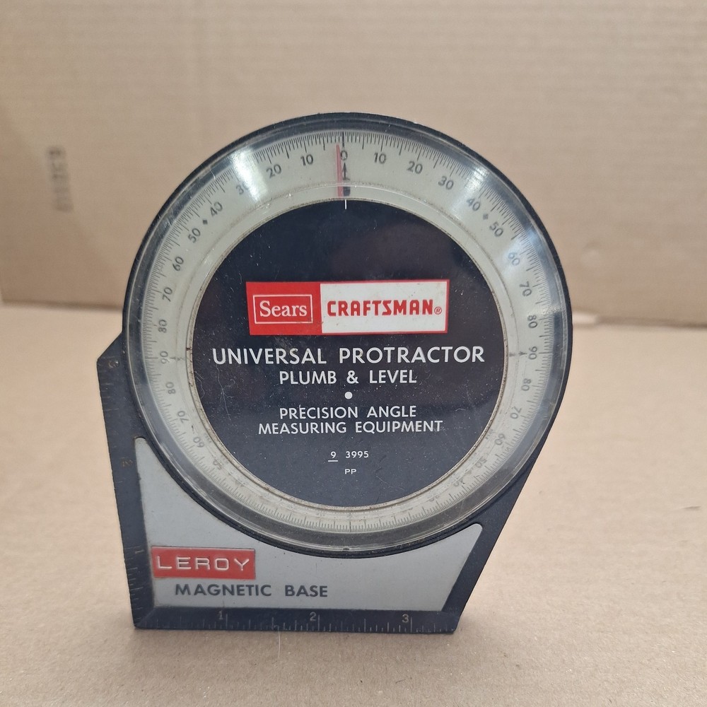 Sears Craftsman Universal Protractor Plumb & Level 93995