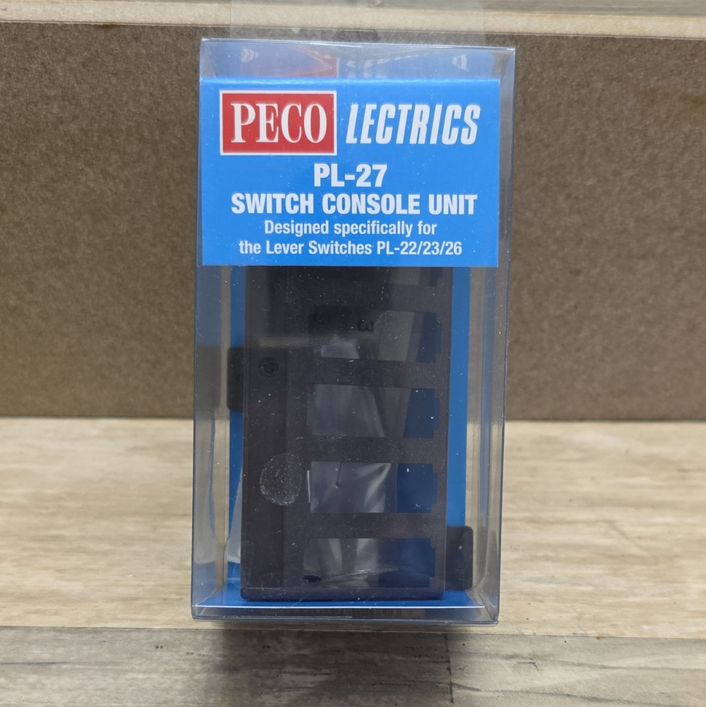 PECO PL-27 Switch Console Unit Black Plastic Model Railroad Accessory