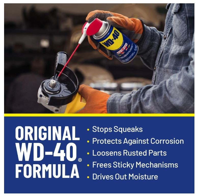 WD-40 Multi-Use Product Lubricant Spray with Smart Straw, 12 oz.