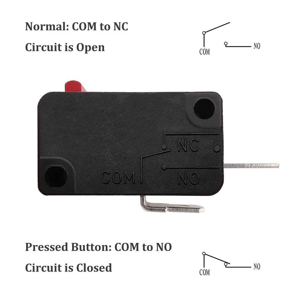 Microwave Oven Door Switch Replacement - 16A Compatible with Multiple Models