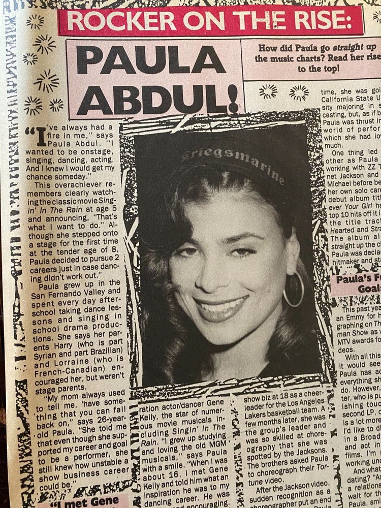 Paula Abdul, Full Page Vintage Clipping