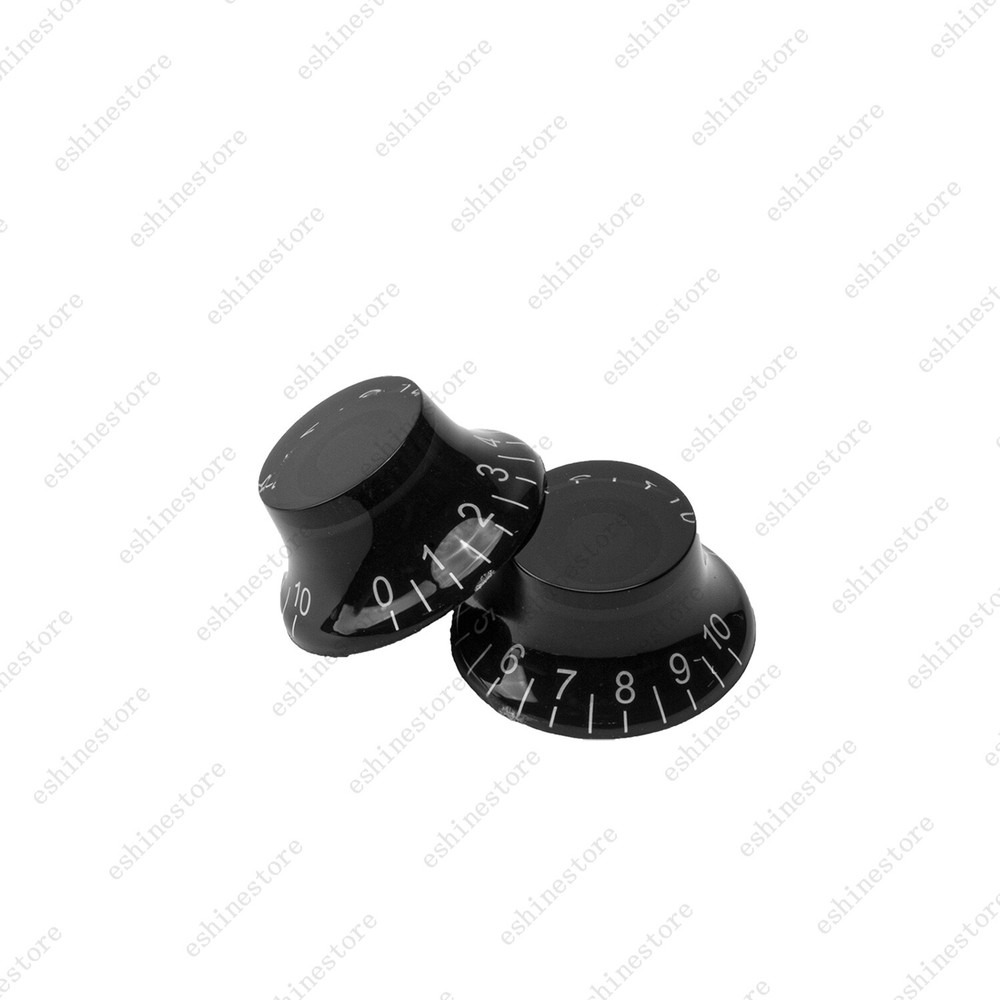 4 Pcs Black LP Guitar Speed Knobs Top Hat Bell Knobs For SG Les Paul US SHIPPING