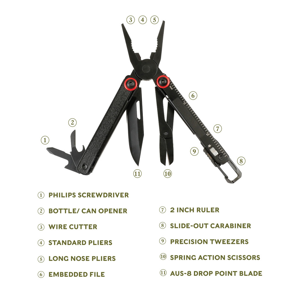 Uberall 11-In-1 Folding Mini Multi-Tool Ultra Compact