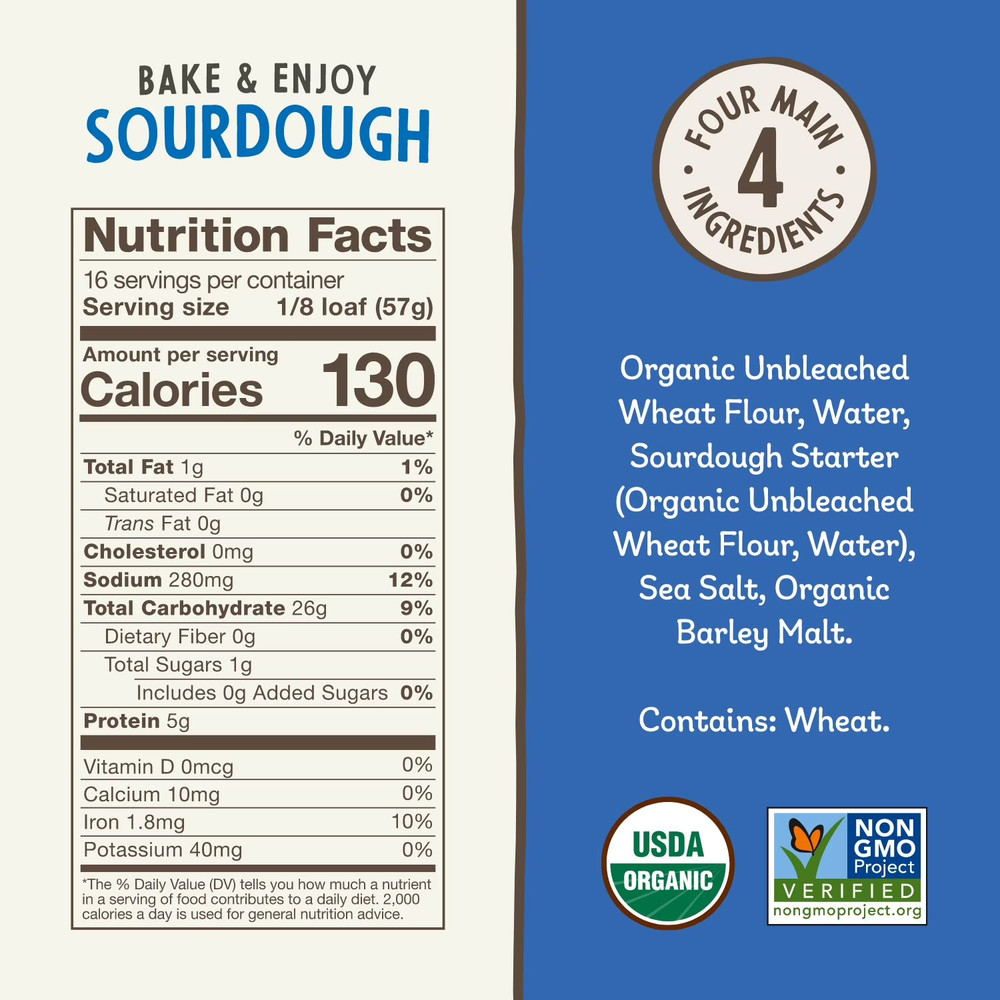 Essential Baking Organic Sourdough Bread, 2 ct.