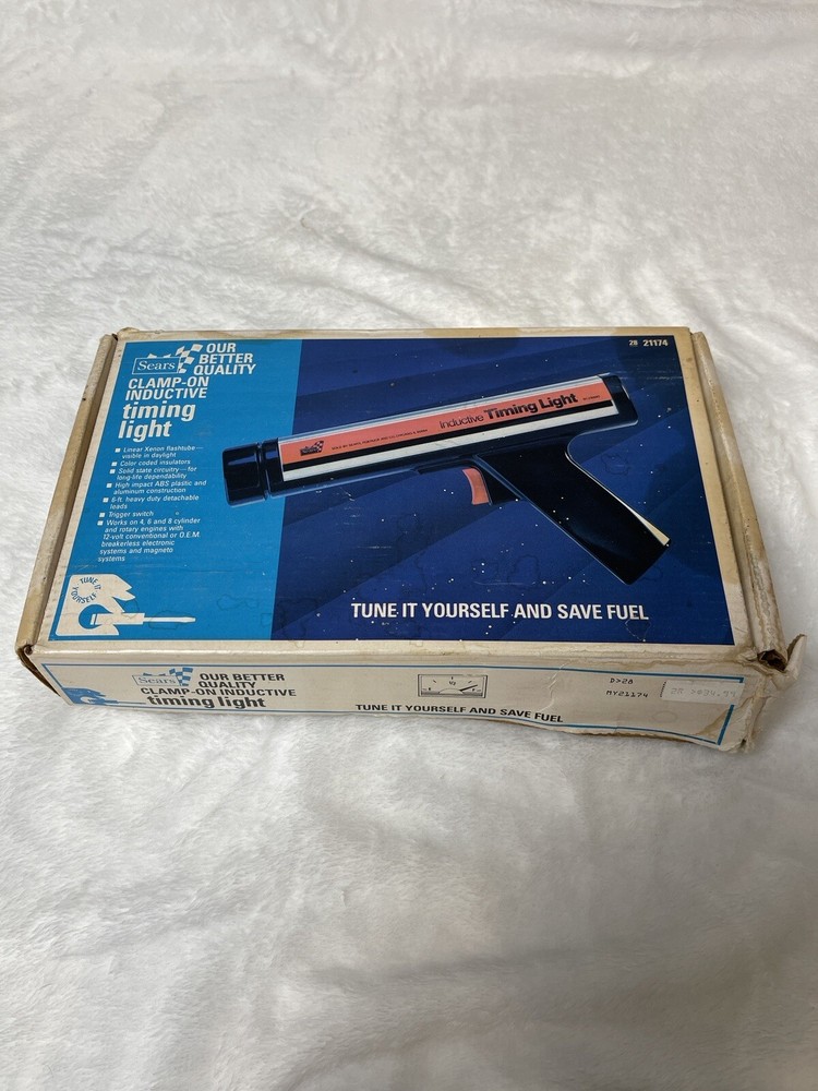 VTG Sears Craftsman Inductive Timing Light Model 28 21174 W/box & Instructions