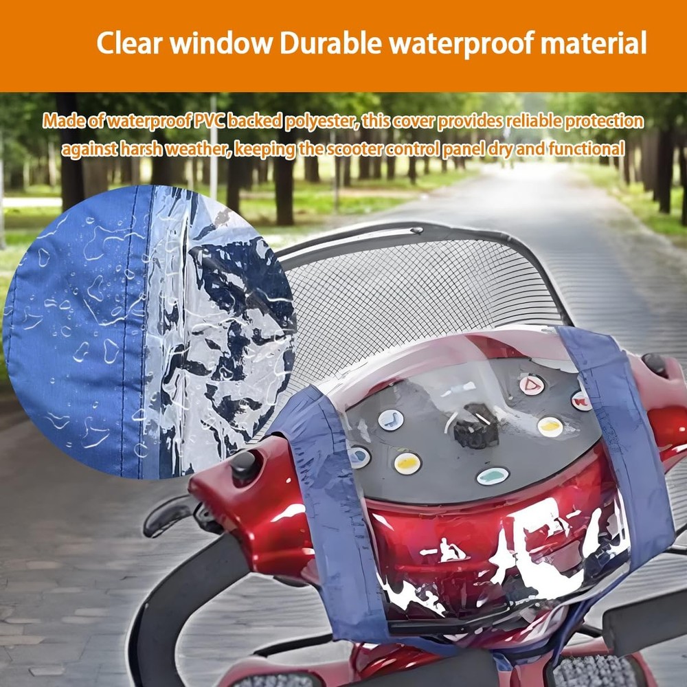 Mobility Scooter Control Panel Cover 12"(W) Protective Tiller Panel Waterproo...