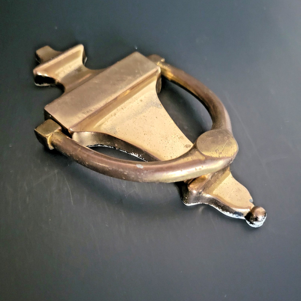 Solid Brass Door Knocker – Classic Colonial Design – Vintage Hardware