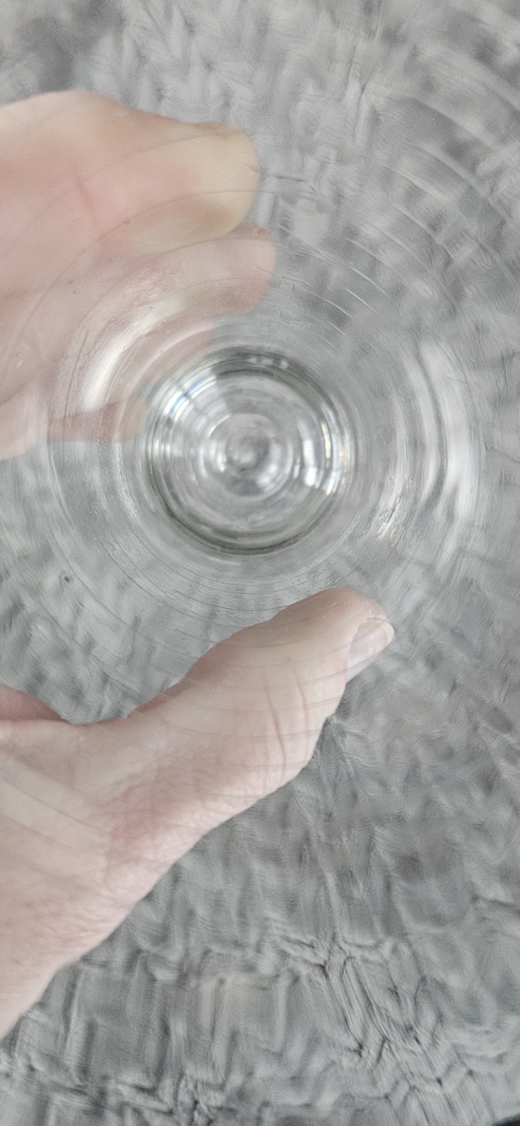 WHITALL TATUM Etched Glass Apothecary Footed Cup Measuring Beaker 8oz 7.5"