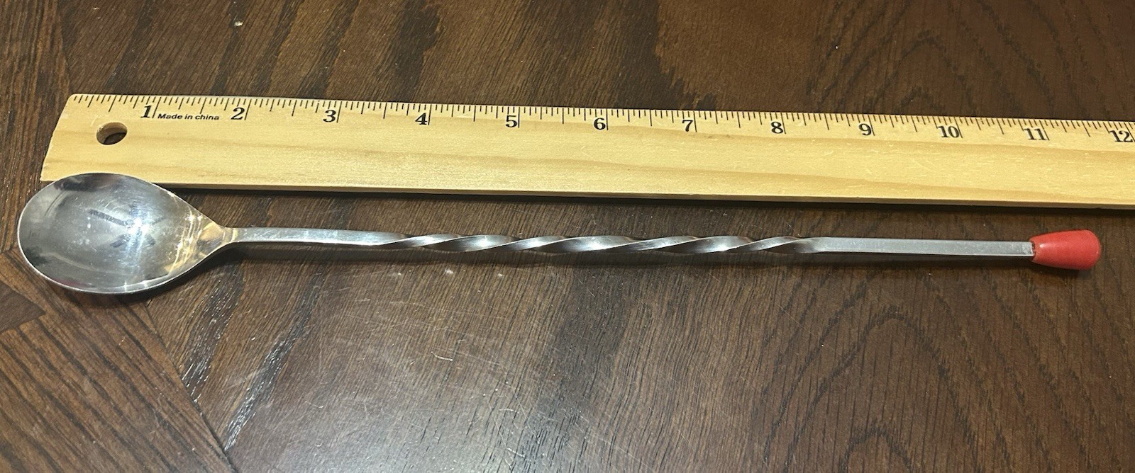 11.5 in Stainless American Metalcraft Bar Spoon Twisted Handle Cocktail Stirrer.