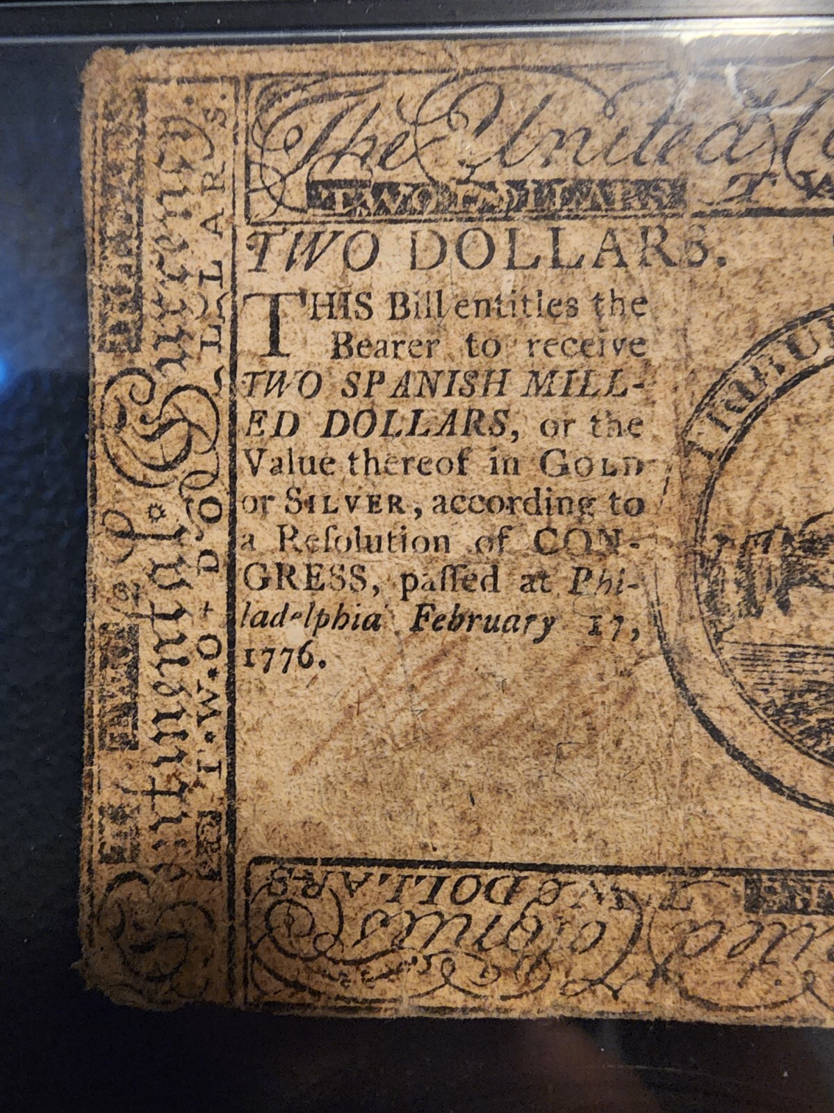 February 17, 1776 continental currency $2 PMG VF25 Fr#CC-24 Philadelphia
