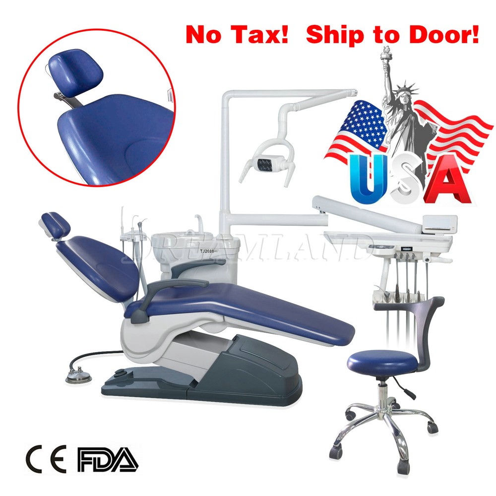 Dental Comprehensive Unit Chair Hard Leather Computer Controlled DC Motor USA