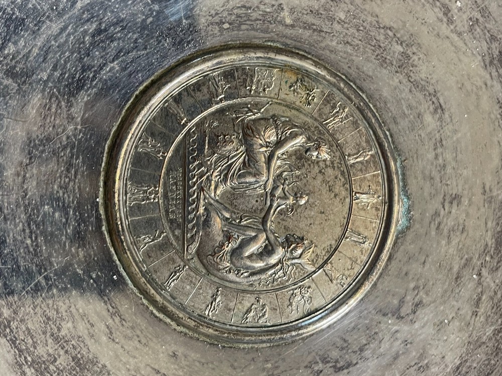 Antique Figural Silver Plated Fruit Bowl