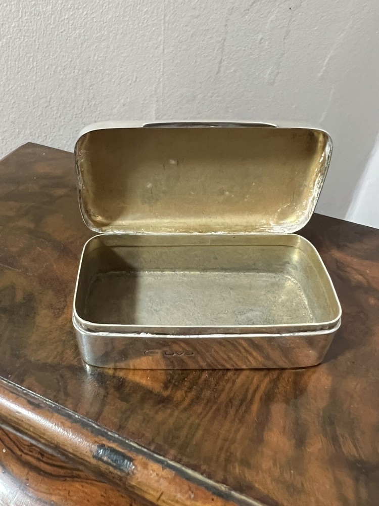 ANTIQUE HALLMARKED SOLID STERLING SILVER SNUFF BOX Cigarette Victorian Case