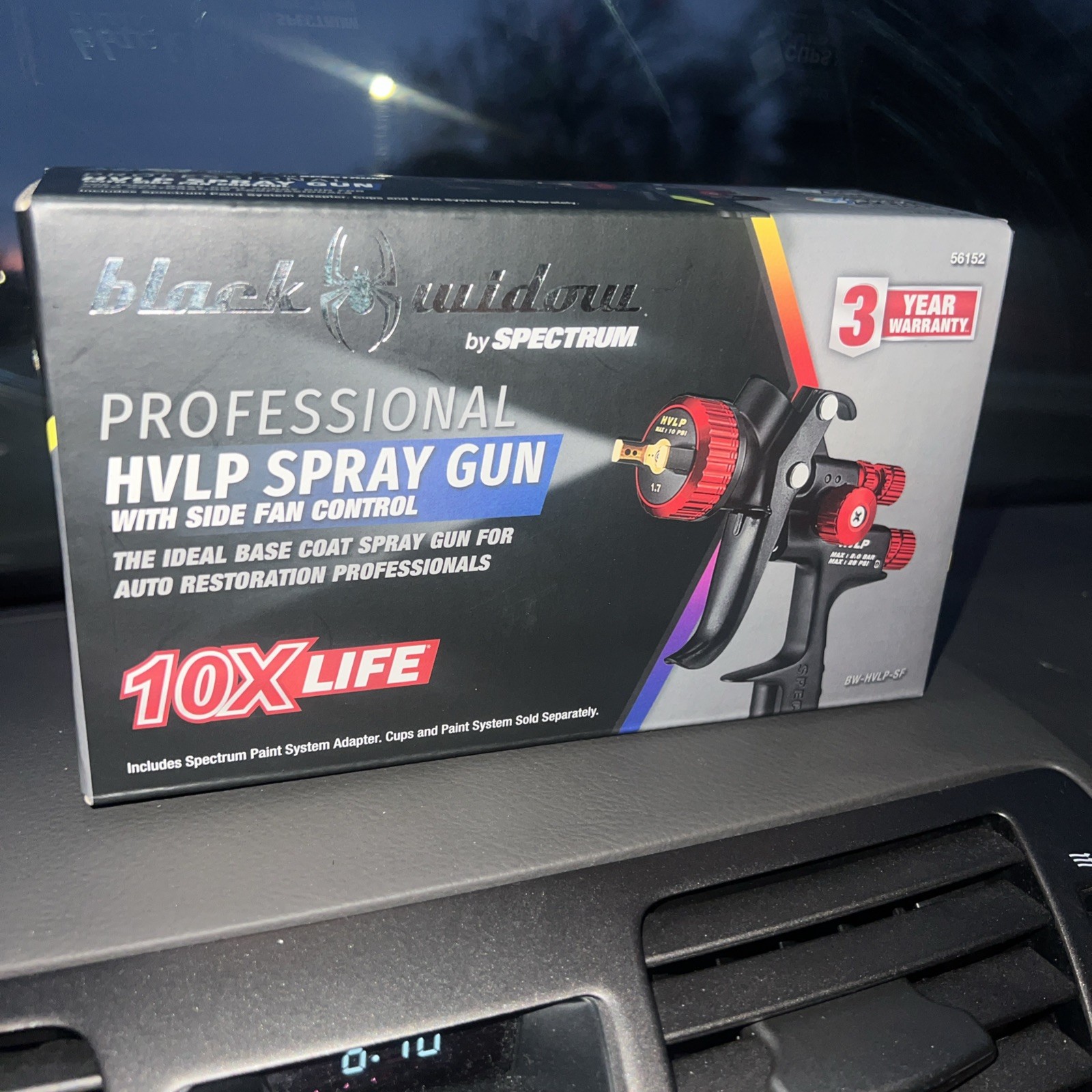 Black Widow By Spectrum 56153 Professional HTE Spray Gun With Side Fan Control