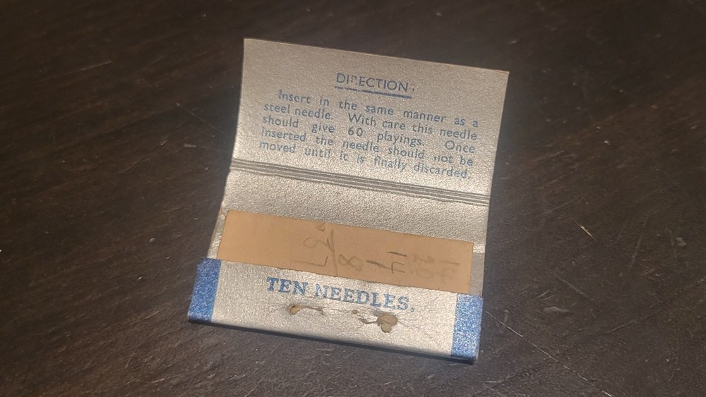 Gramophone phonograph needle Packet Columbia Chromium Empty
