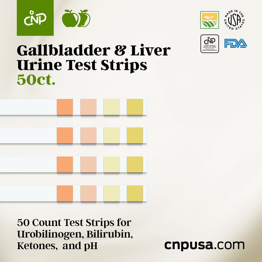 Gallbladder & Liver Testing Kit, 50 Count Test Strips for Urobilinogen,