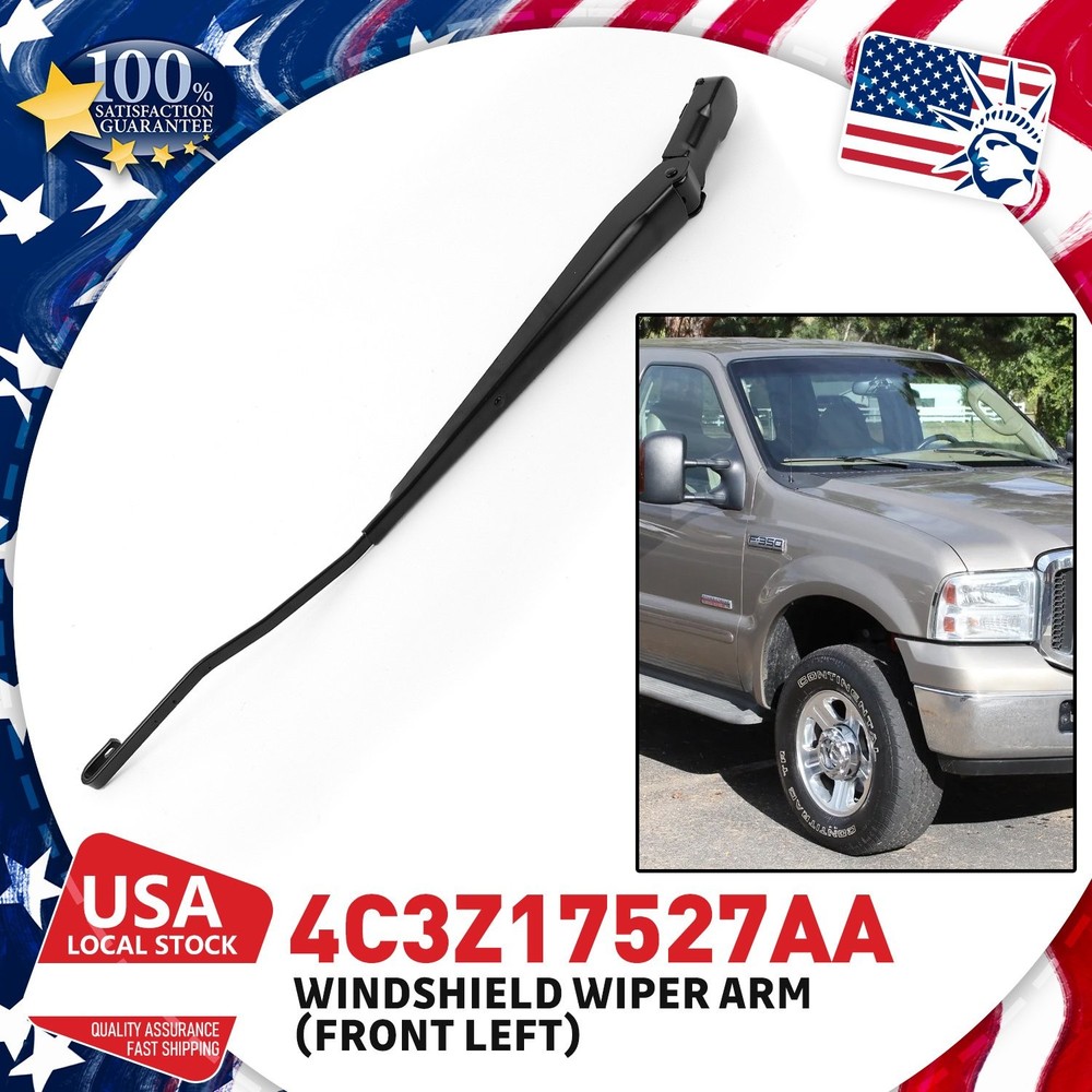 Front Windshield Wiper Arm Left For Ford 4C3Z17527-AA Driver Side Replacement