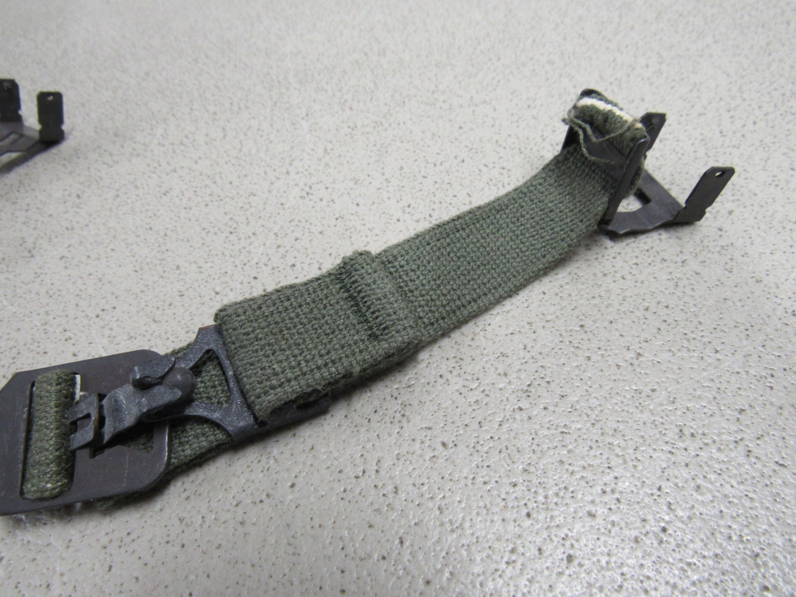 US Vietnam Era M1 Helmet Chinstrap Cotton Webbing OD Green Type 1 UnMarked RUST
