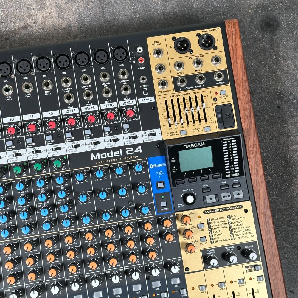 Tascam Model 24 Live Recorder & Mixing Console With Audio Interface; AS-IS