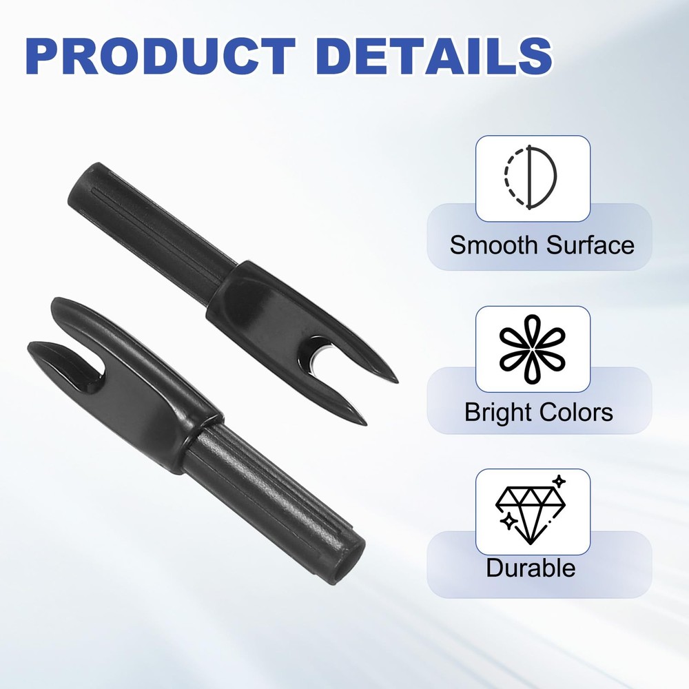 Archery Arrows Nocks 4.2mm, 12 Pack Plastic Insert Arrow Nock Replacement Arr...