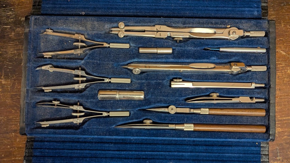 VTG ALVIN No 709 - COMPLETE Precision Drawing Architect Drafting Instruments Set