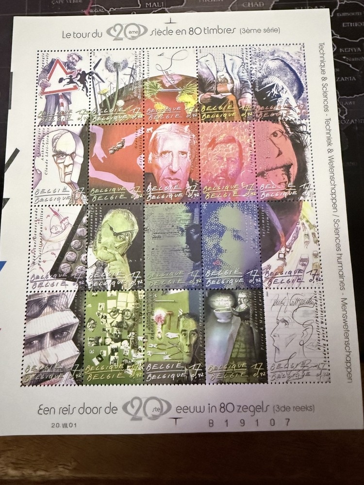 5 rare Belgiun post mini sheets