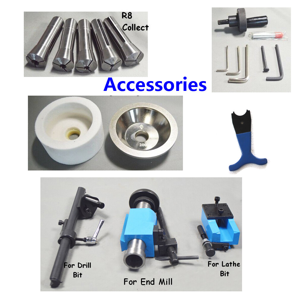 R8 Collet End Mill Grinder Multi-functional U3 Cutting Tool Sharpener 220V