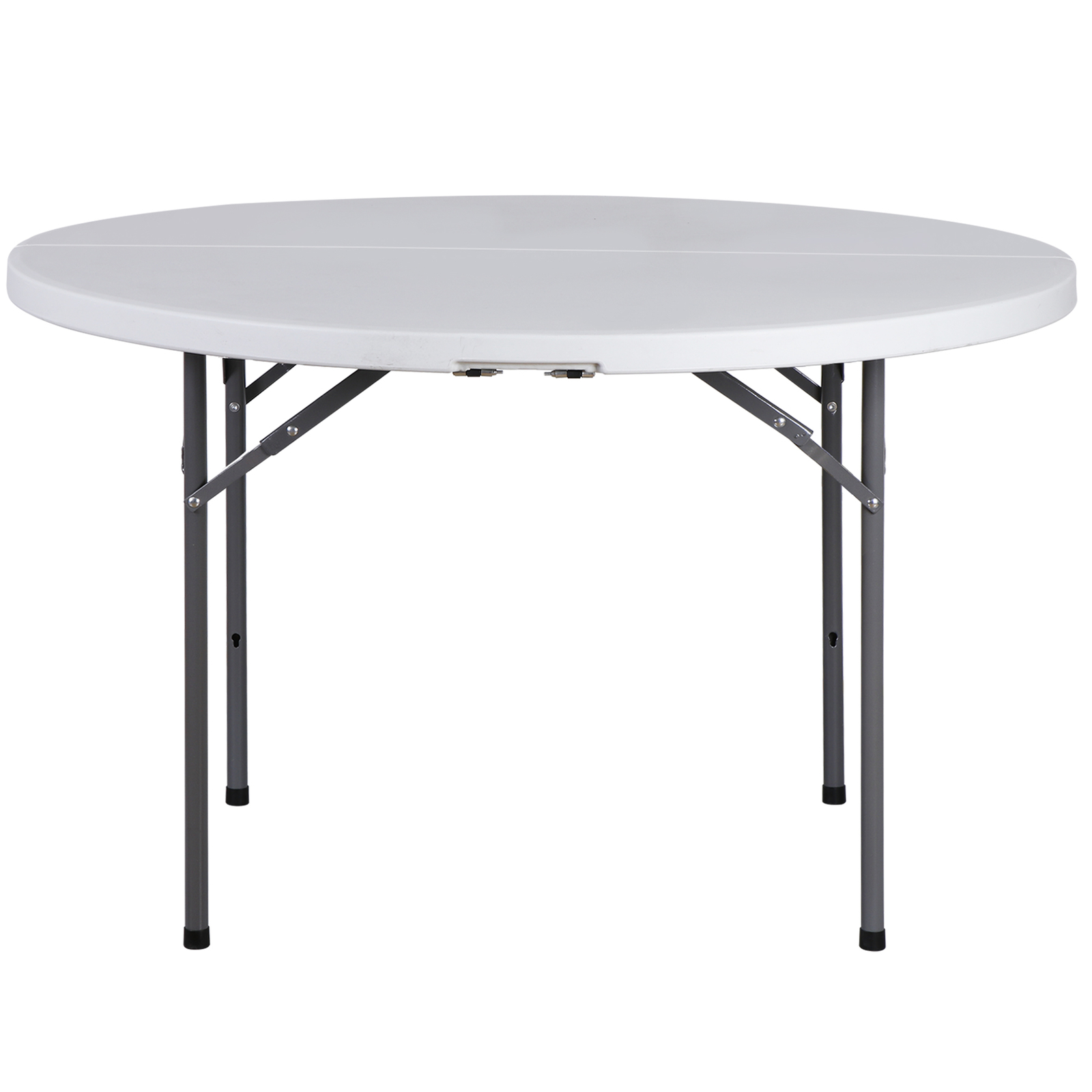 48" Round Bi-Folding Commercial Table Plastic Dining Card Table for Outdoor