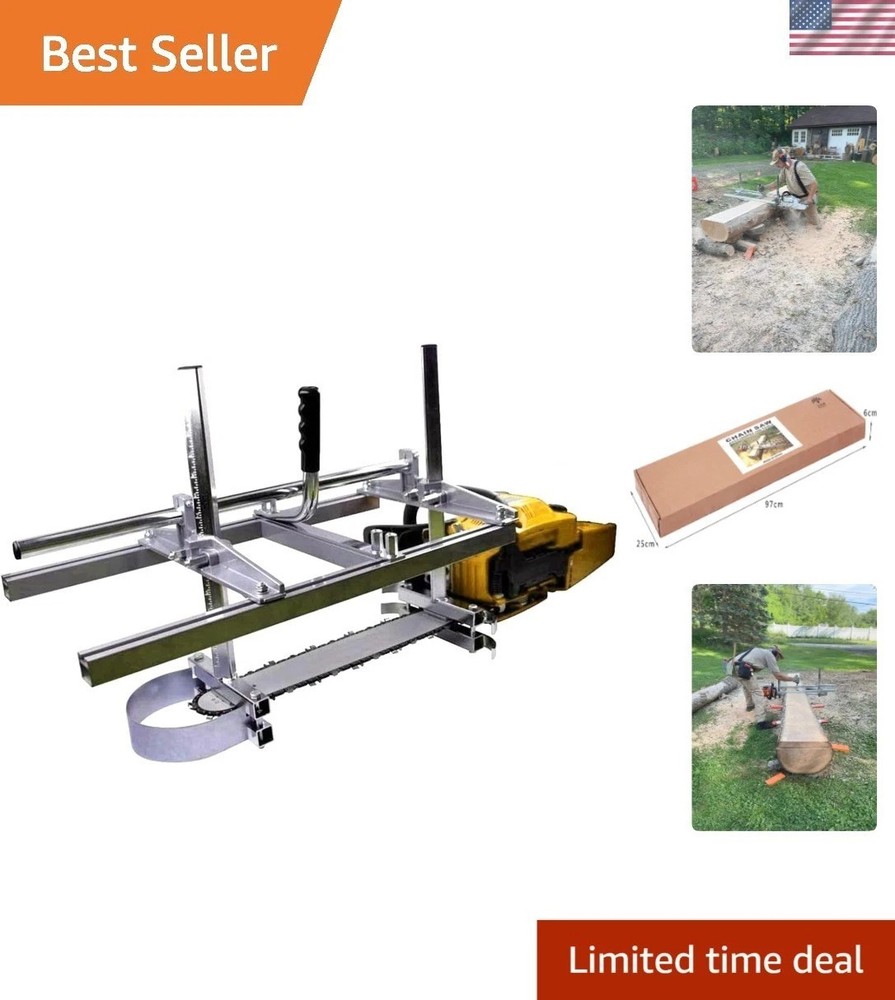 Adjustable Chainsaw Mill for Gas-Powered Saws - Versatile 14-36" Compatibility