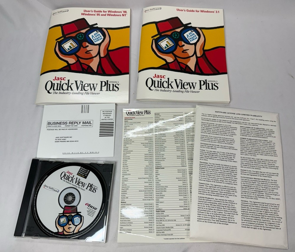 Quick View Plus 6 Software Jasc PC 2000 BIG BOX 1999
