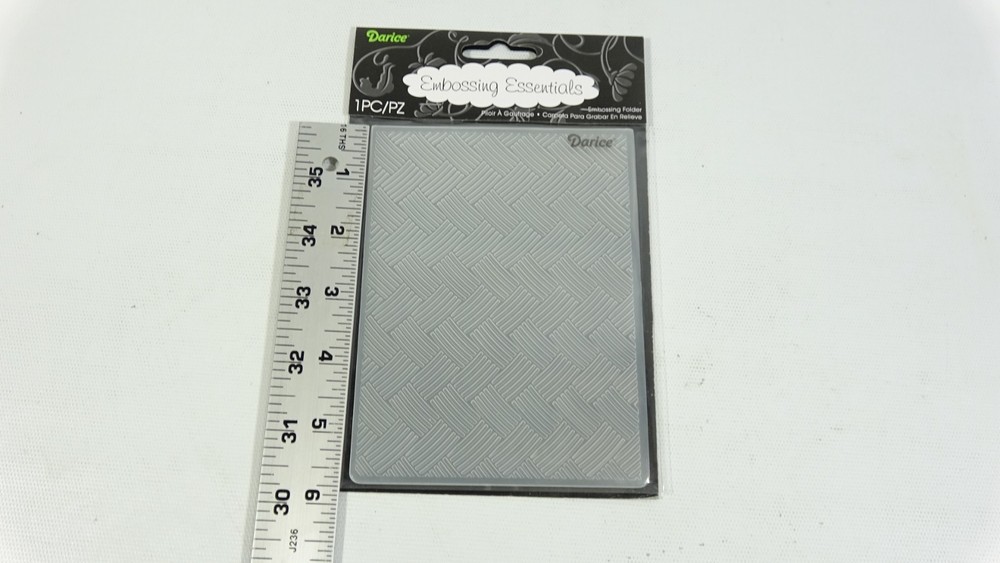 2012 Darice Embossing Folder Basket Weave 1218-66