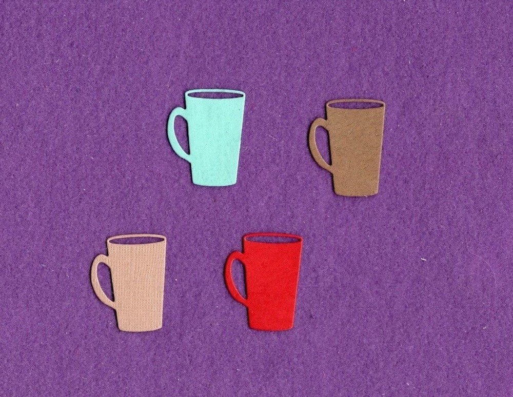 COFFEE CUP die cuts scrapbook cards