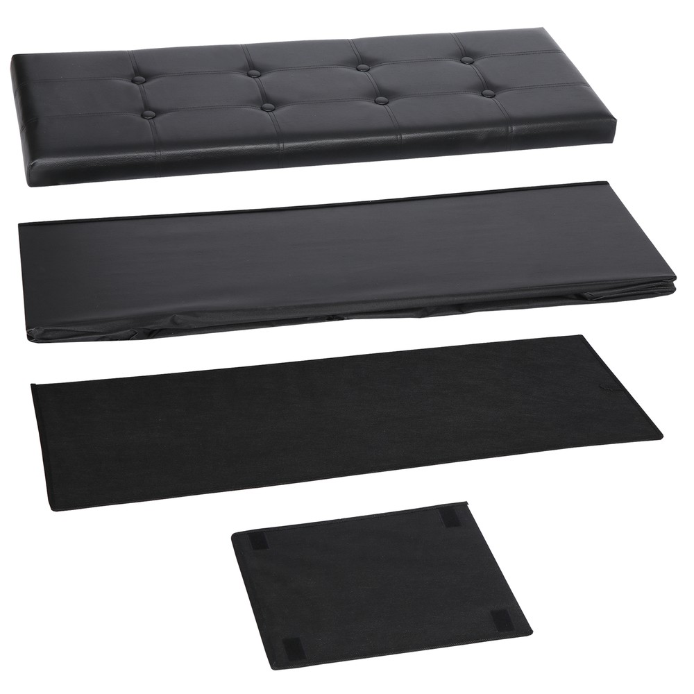 43" Folding Storage Ottoman Bench Storage Stools Footrest for Home Organizer
