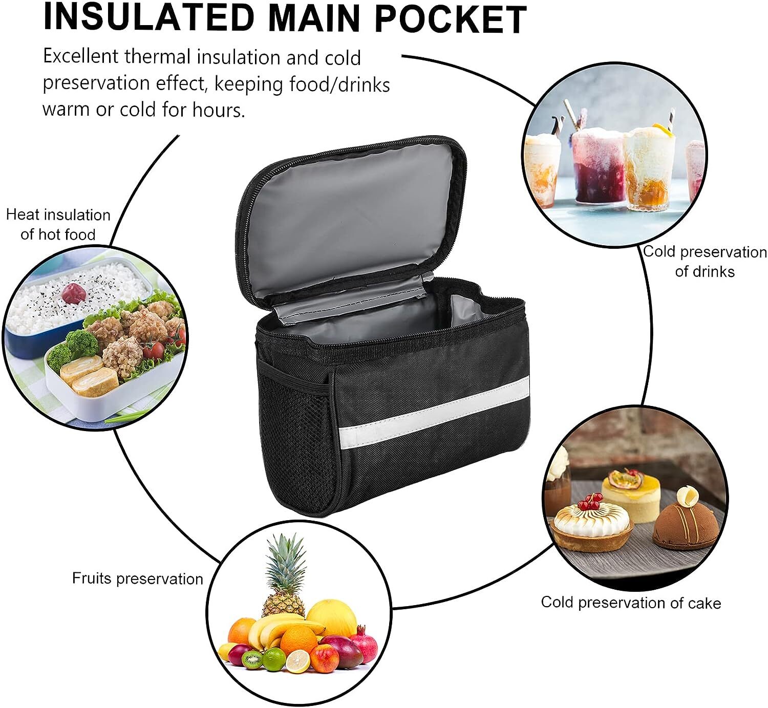 Collapsible Bike Basket Multi-Purpose Detachable Bike Handlebar Bag Front Basket