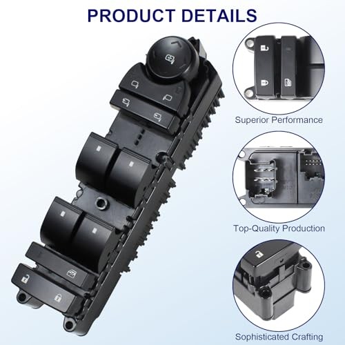 Driver Side Master Power Window Switch 20835553AD Compatible with Chevy Tahoe