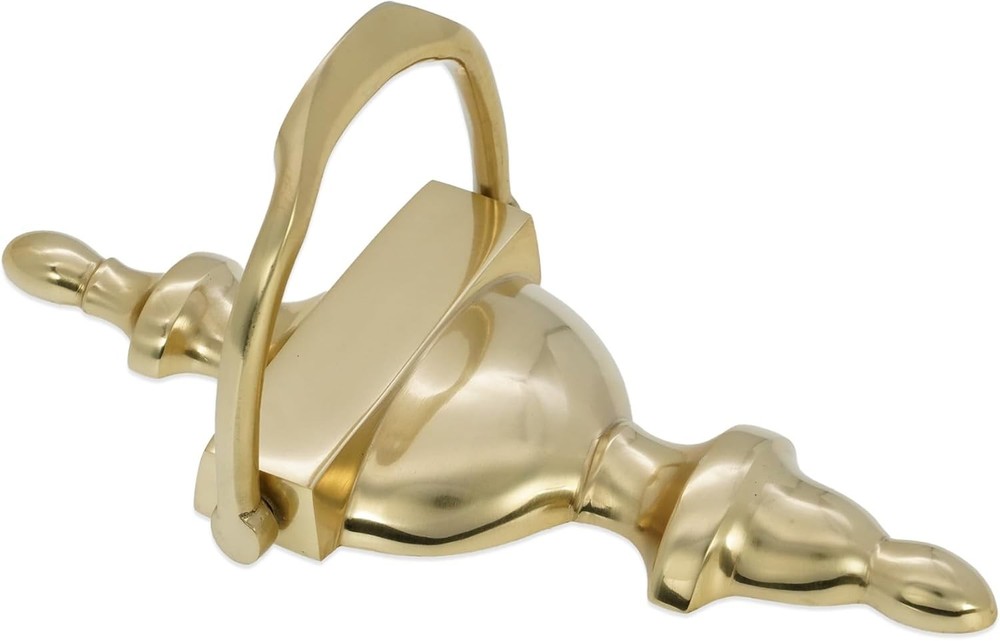 8" Victorian Solid Brass Urn Door Knocker - Home Decor (Polished Brass)