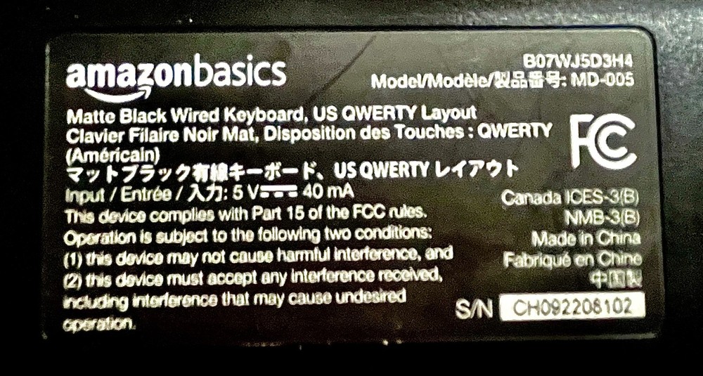 Amazon Basics USB Wired Computer Keyboard (QWERTY) and Mouse Bundle Pack, Black