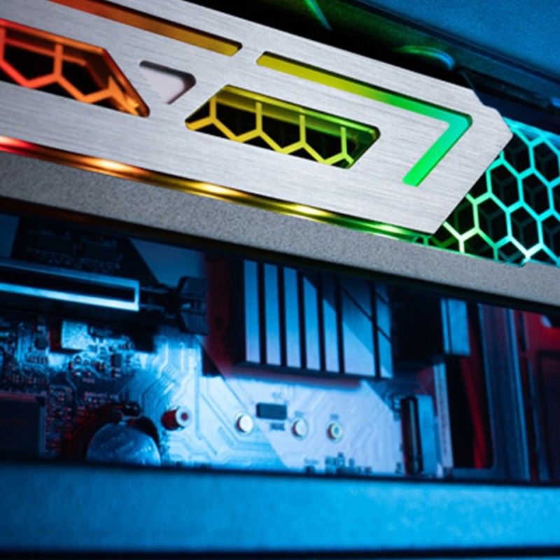 GPU Support Bracket RGB LED Illuminated Graphics Card Holder Control Base Plate